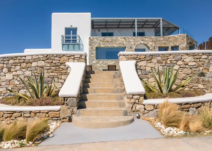 빌라 Infinium One, Sunset Views 10' From Mykonos Town!