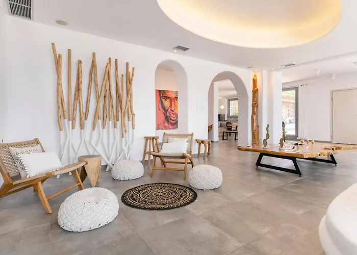 빌라 Infinium One, Sunset Views 10' From Mykonos Town! *