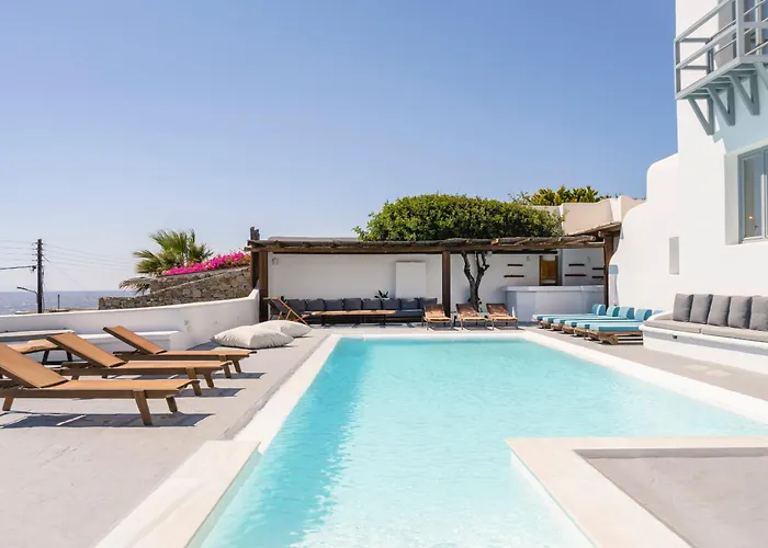 빌라 Infinium One, Sunset Views 10' From Mykonos Town!